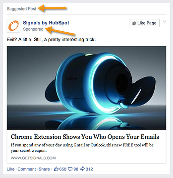 Facebook news feed advertisement Facebook news feed advertisement