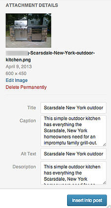optimizing images on a landscaping website