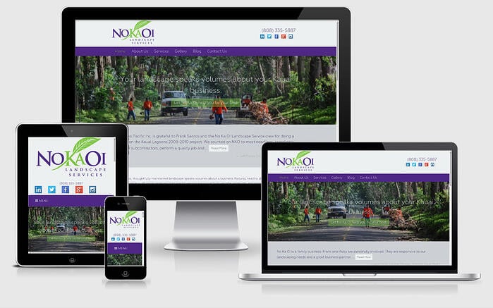 responsive design example no ka oi landscaping