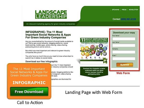 landing page landscape industry website