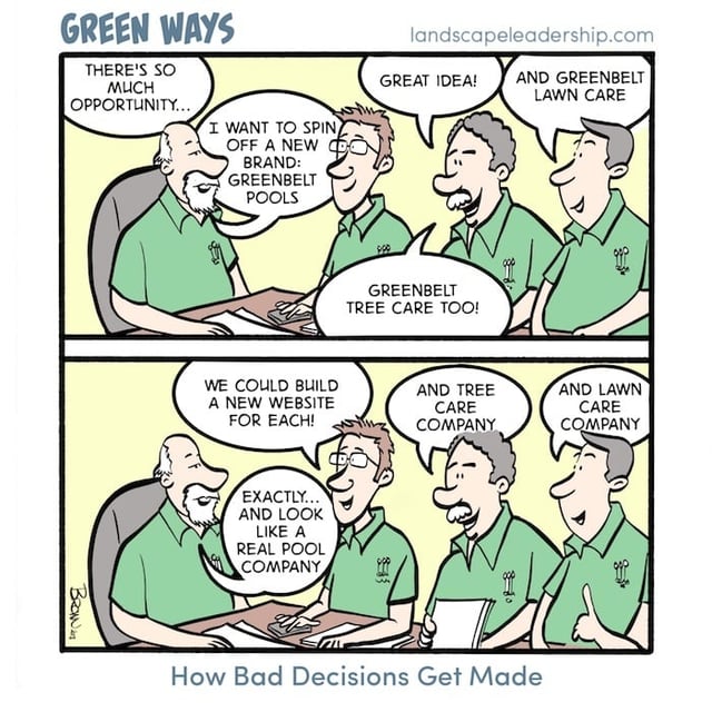 A Candid Look at the Risks Associated with Creating Another Brand for Your Green Industry Company