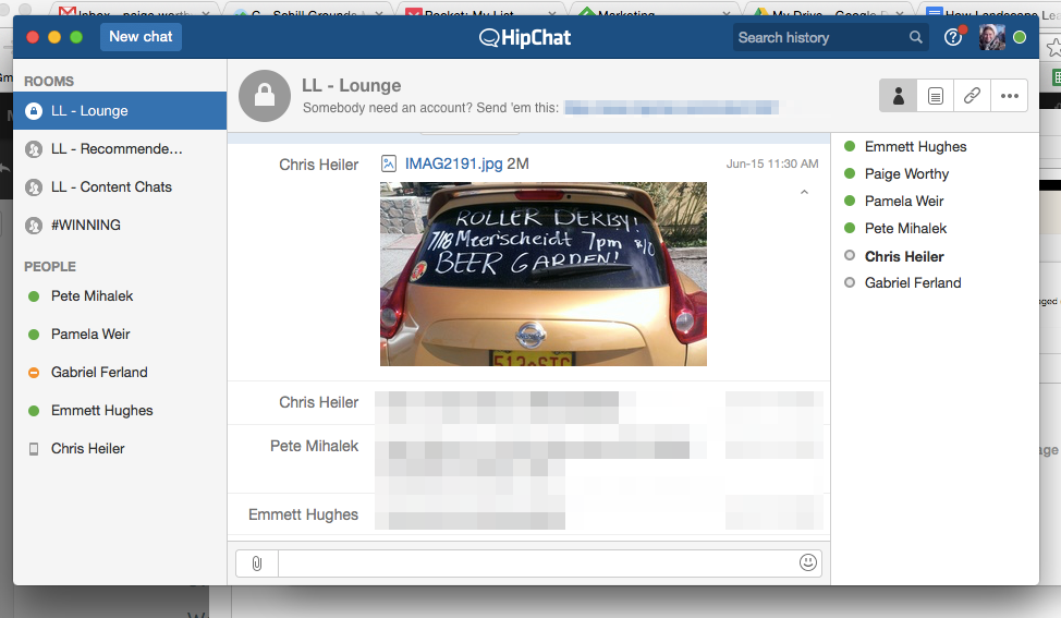 HipChat helps us communicate instantly as a team!