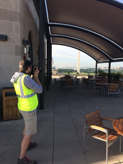 Professional landscaping photographer, Jackson Deaver, shooting for Landscape Leadership