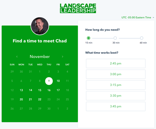 Use a meetings tool to sell more landscaping or lawn care services.