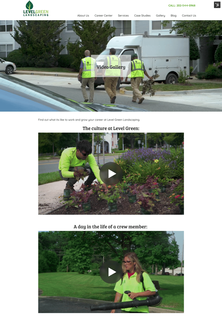 Level Green Landscaping crew member video