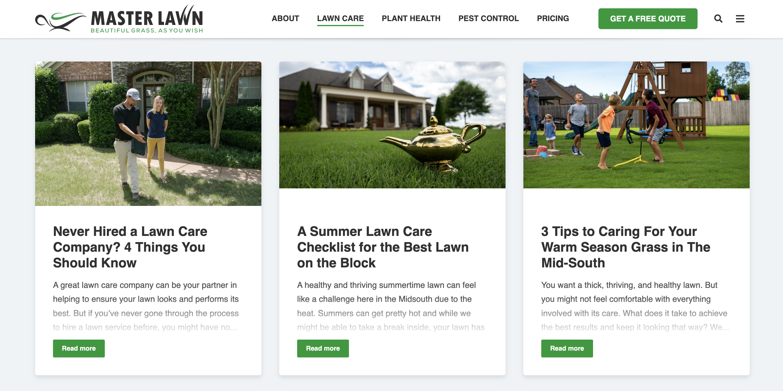 Master Lawn Related Article Cards