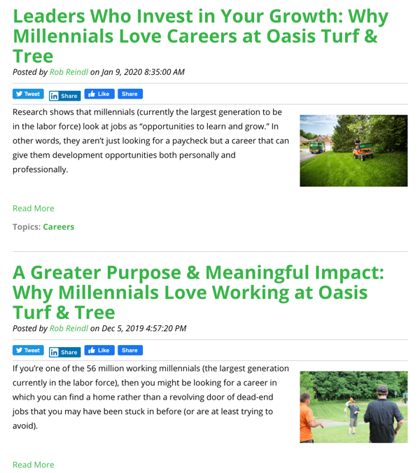 Oasis Turf and Tree - recuriting blog