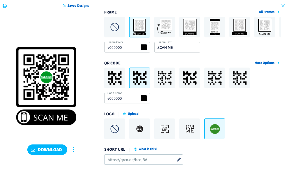 QR code choices