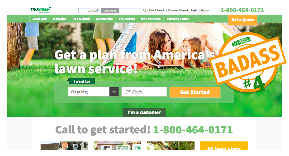 what makes for a badass website we graded the top 100 landscaping lawn service websites