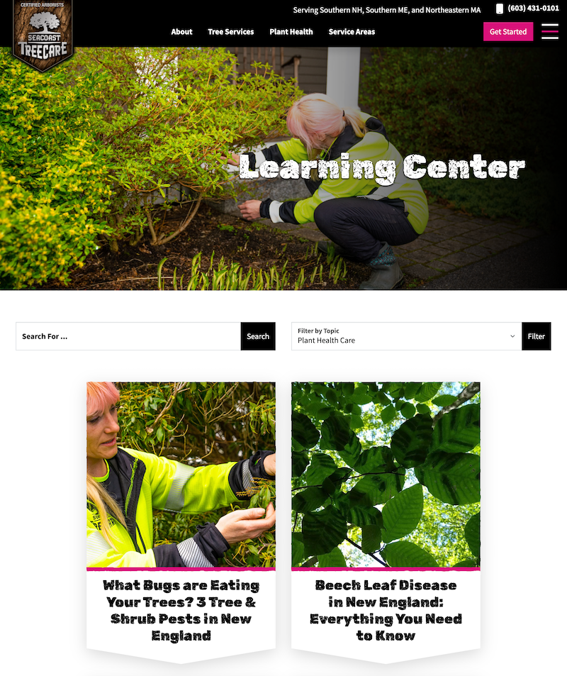 blog - tree and shrub content marketing - seacoast