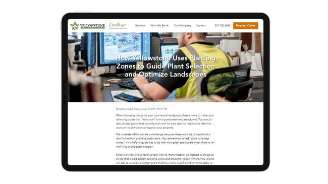 commercial landscaping blog - yellowstone landscape