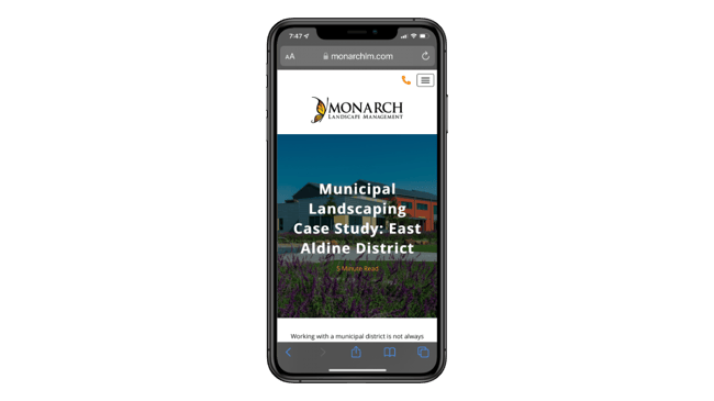 commercial landscaping case studies - monarch landscape management