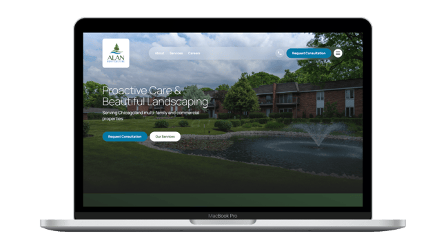 commercial landscaping website - Alan Horticulture