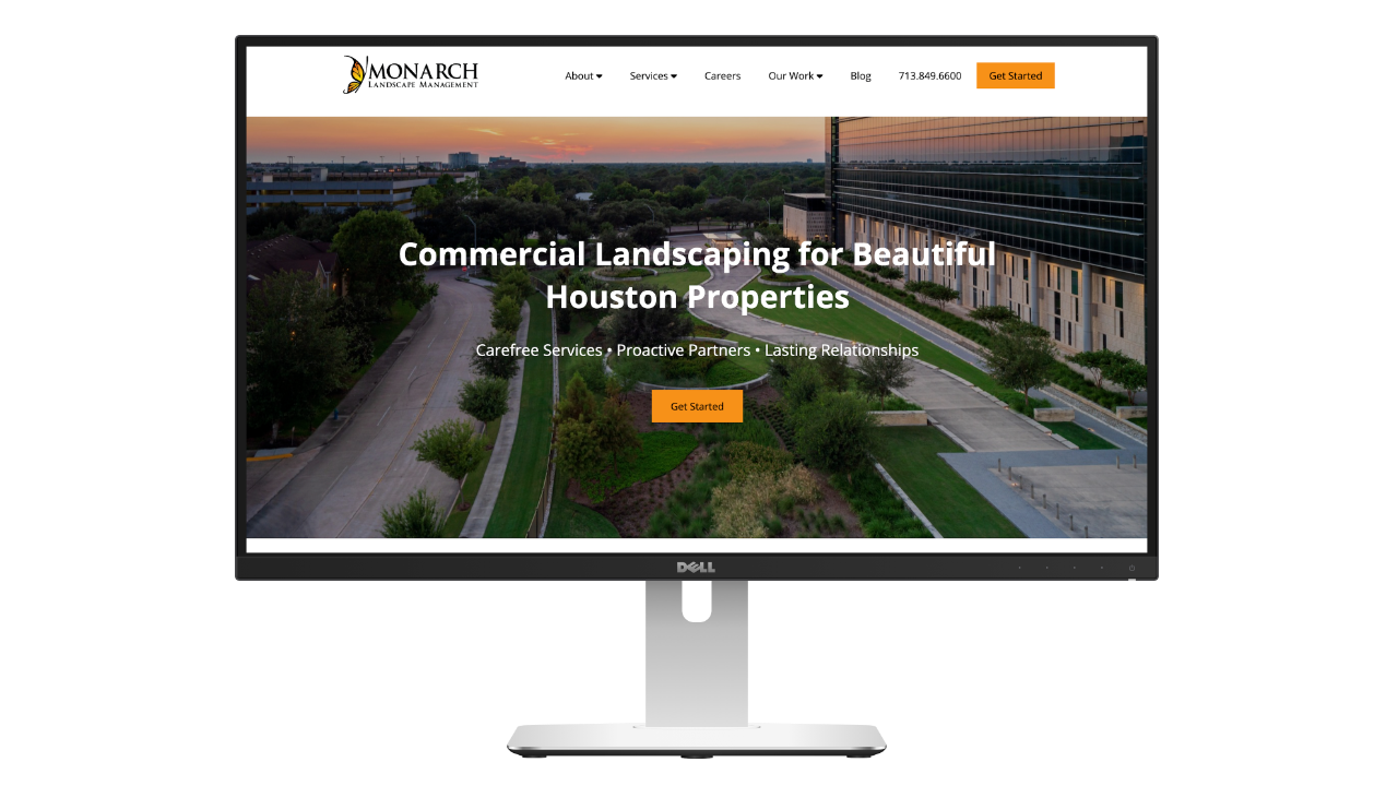 commercial landscaping website design