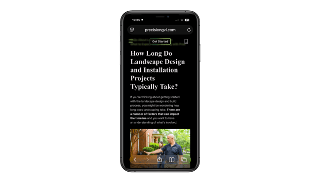 content marketing for landscaping business - precision
