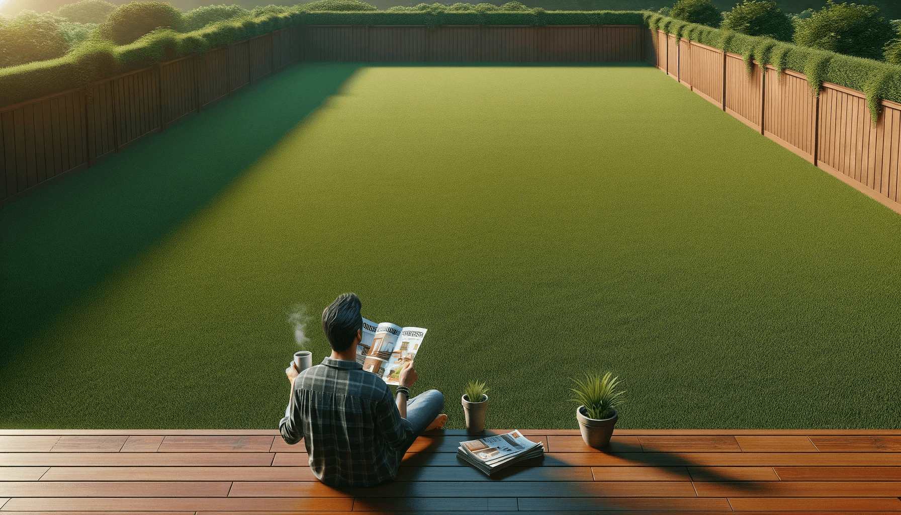empty back yard - landscaping magazine ad (1)