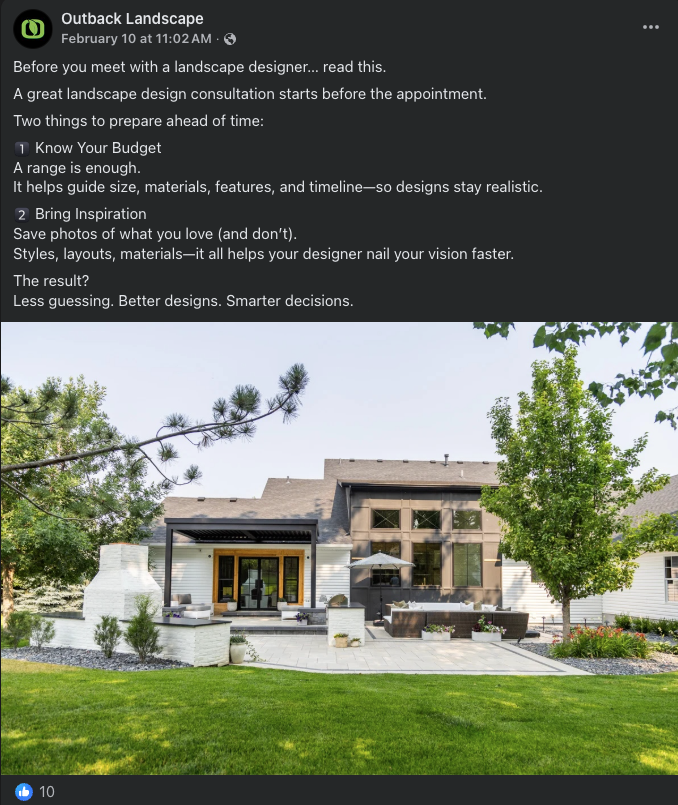 facebook post outback landscape