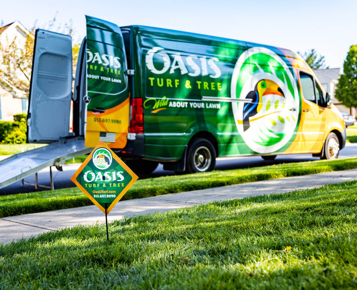 get lawn care customers - oasis van