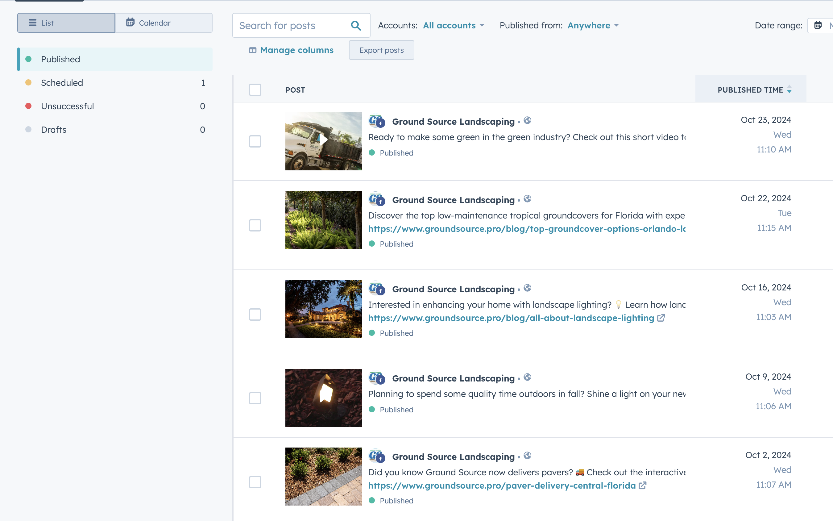 hubspot scheduling social media posts