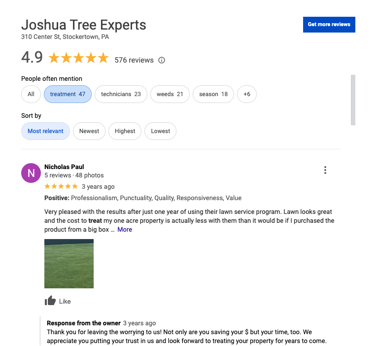 joshua tree expert reviews