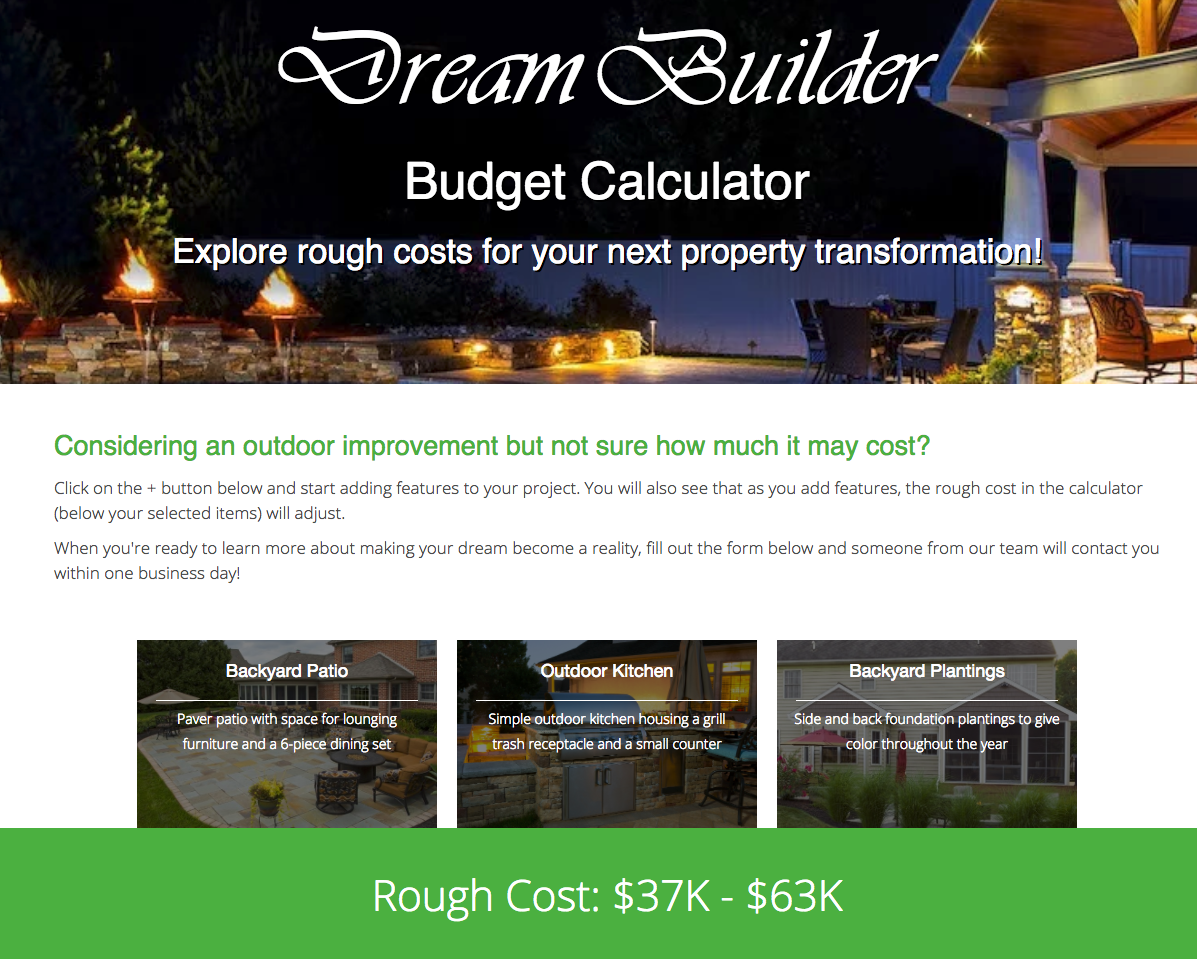 landscaping cost calculator