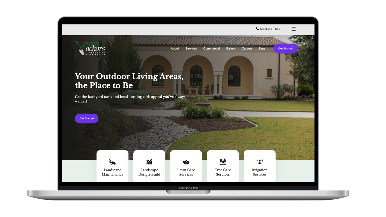 landscaping website - green ackors