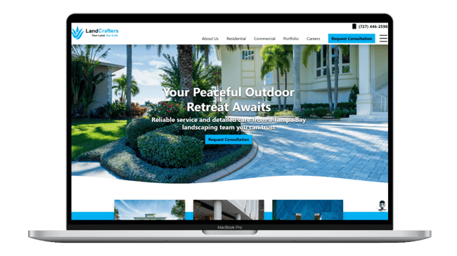 landscaping website design - landcrafters