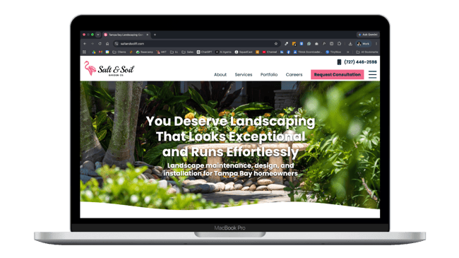 landscaping website design - salt and soil garden co