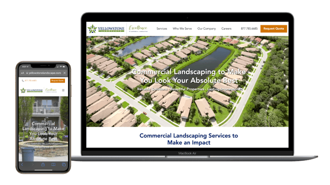 landscaping website design - yellowstone landscape
