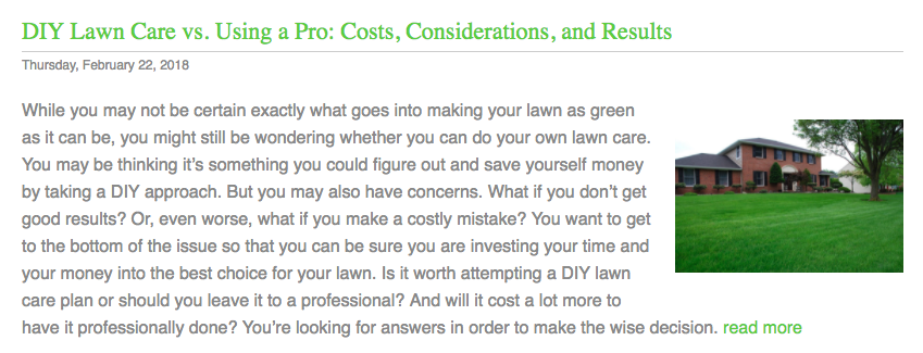 lawn care pricing articles