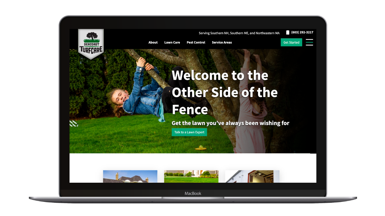 lawn care service website design