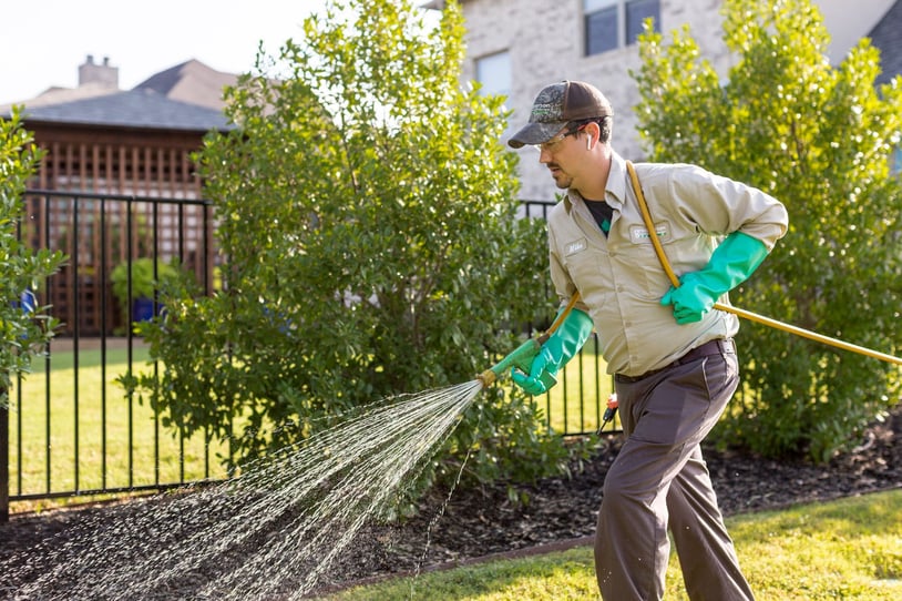 lawn care technician spraying 3-1