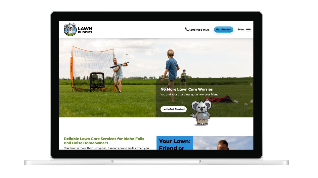 lawn care website design - pictures