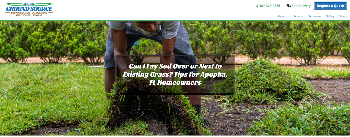 local SEO content marketing landscaping - ground source