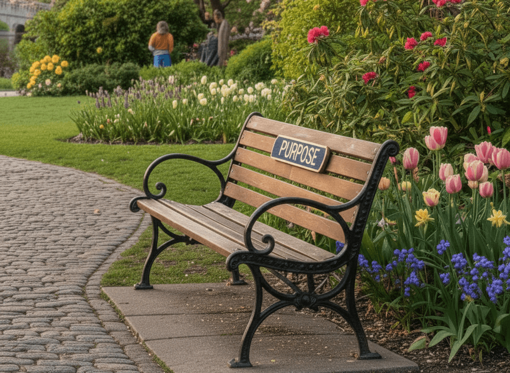 purpose bench in park