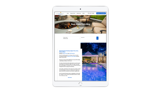 rock water farm pool and landsdcape design blog