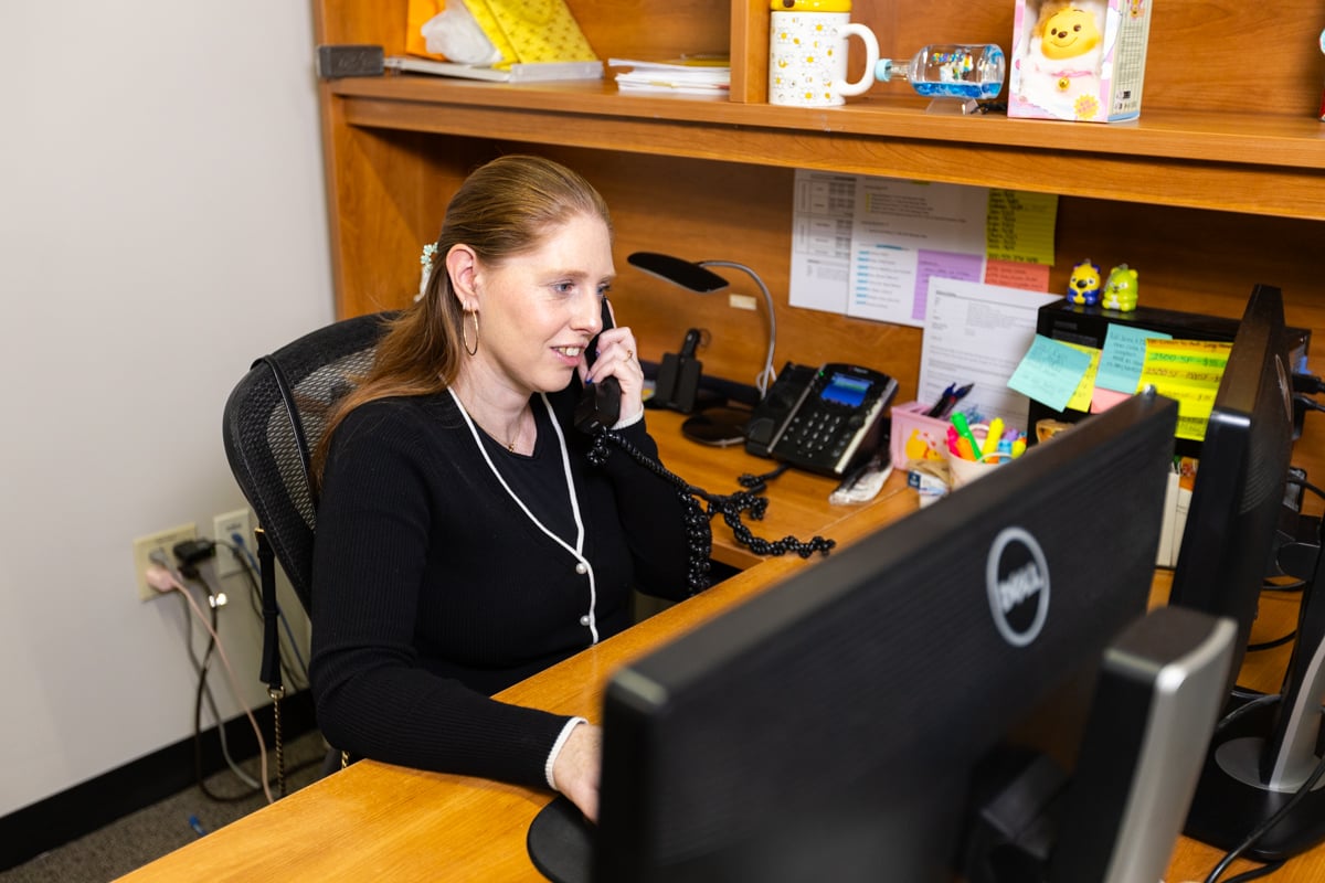 team office customer care team desk computer phone call 15