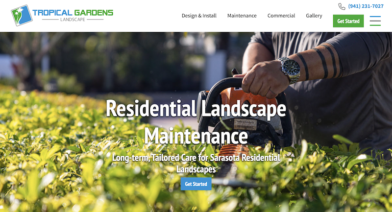 websites for landscaping business