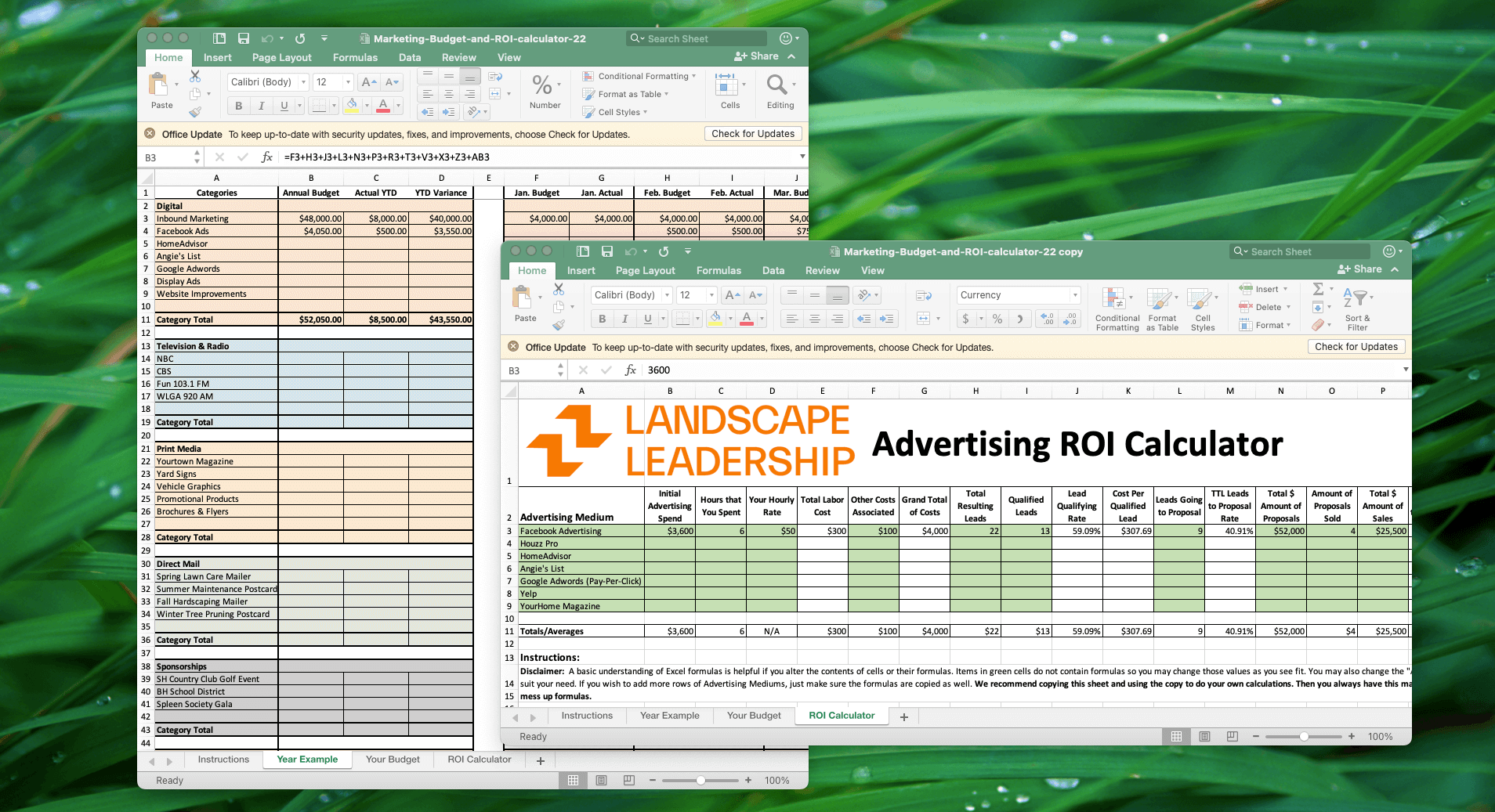 lawn care landscaping advertising roi
